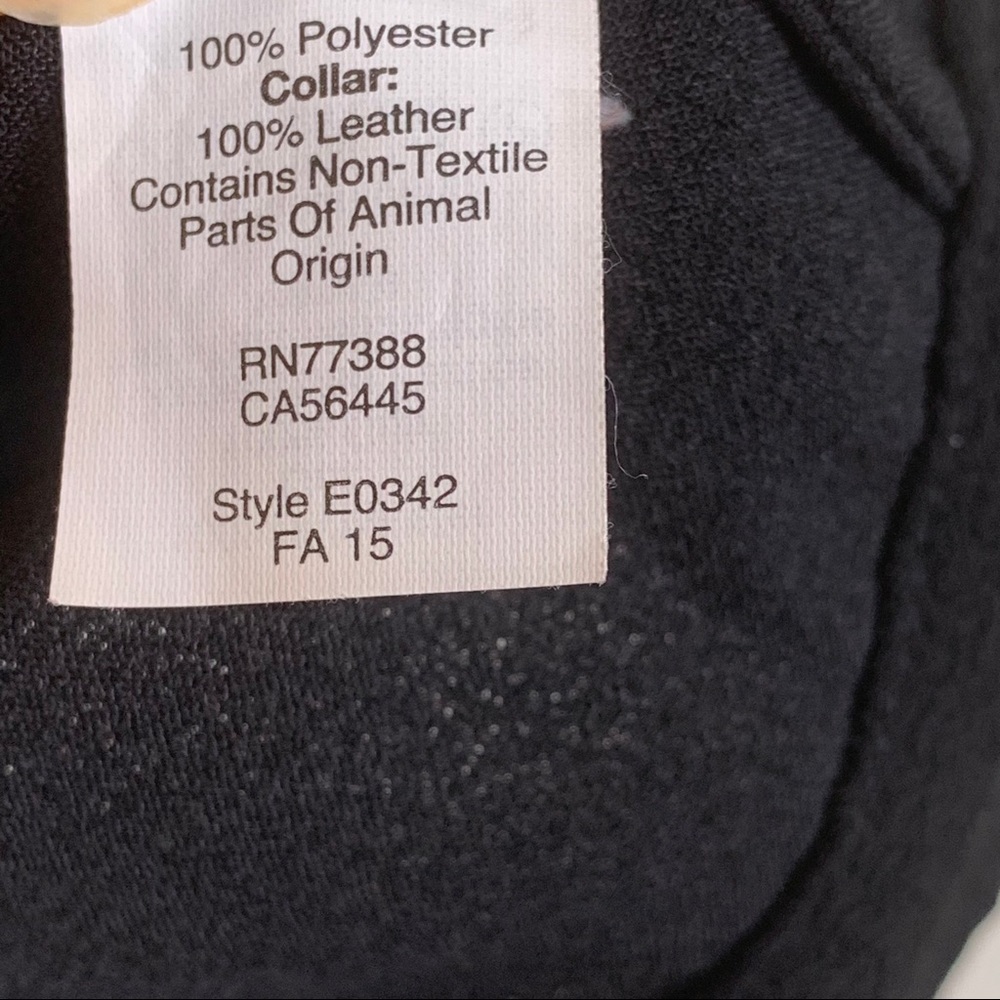 Madewell Leather Trim Tailored Tee Black Blouse - Picture 8 of 16